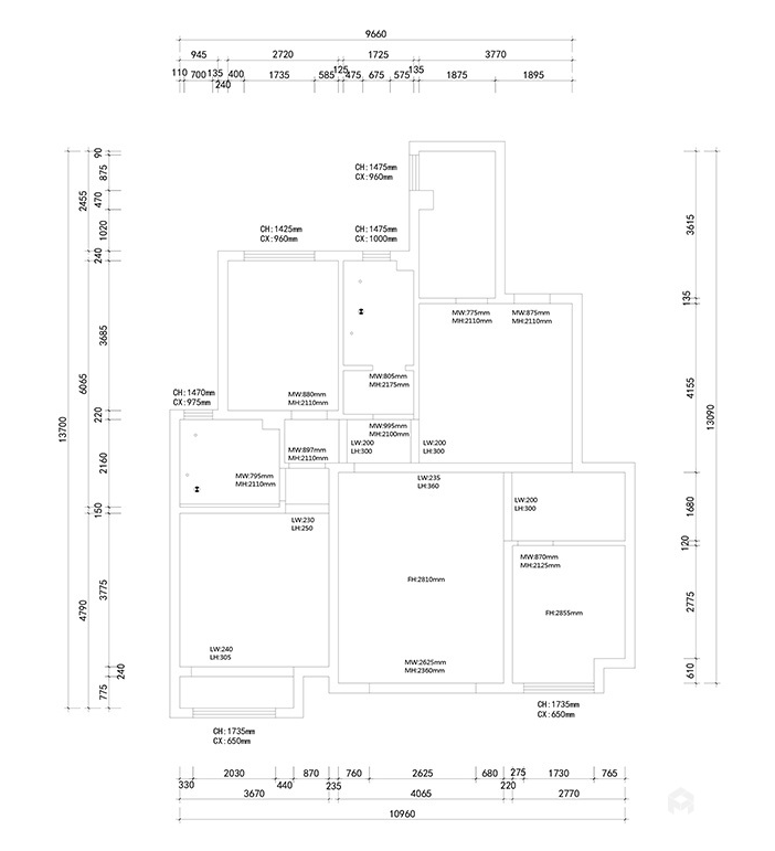 合能公馆欧式四居家装效果图