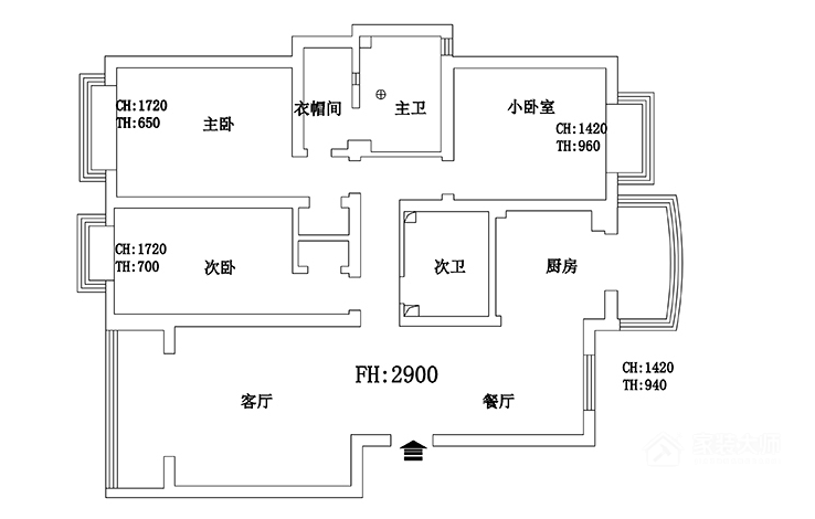 大話(huà)南門(mén)美式三居裝修效果圖