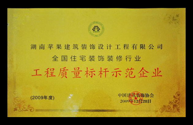 工程质量标杆示范企业（2009）