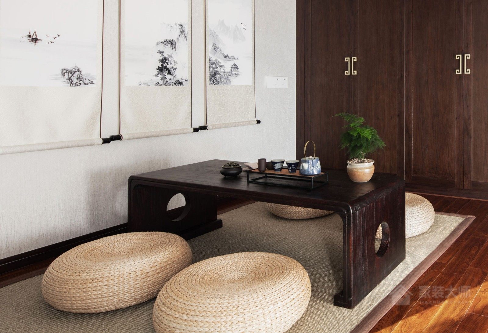 中海国际社区 中式风格 90平三居室