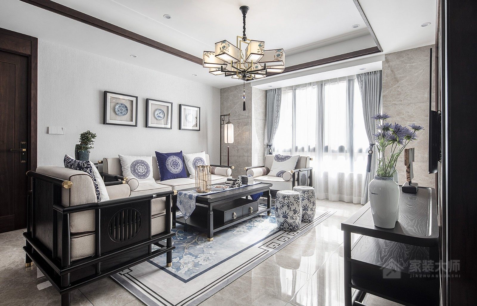 中海国际社区 中式风格 90平三居室
