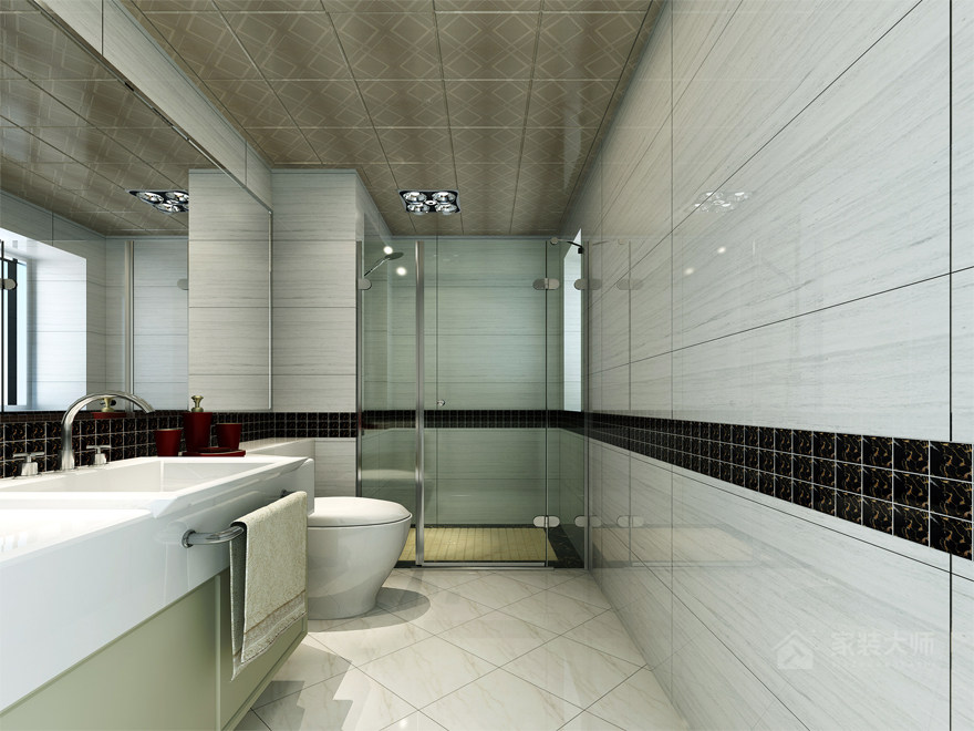 衛生間白色石材浴室柜臺面圖片