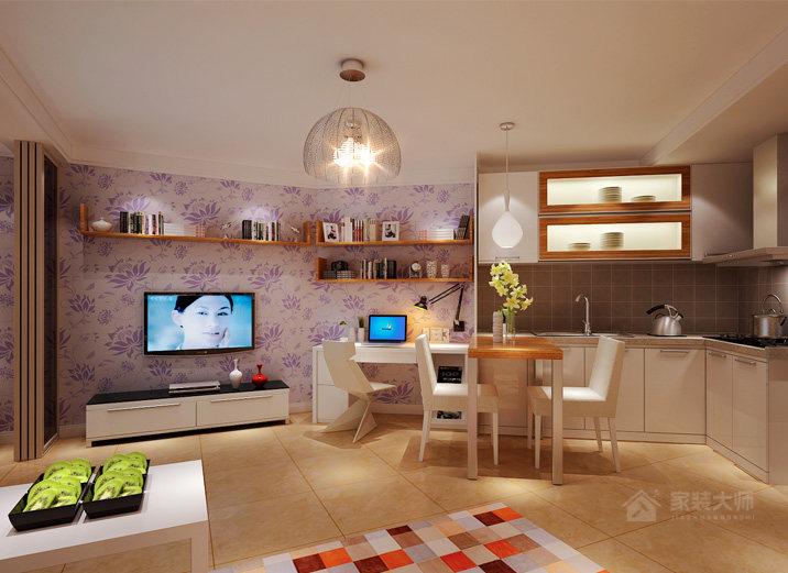 菲特空间小户型也完美功能齐全一居室简约风格