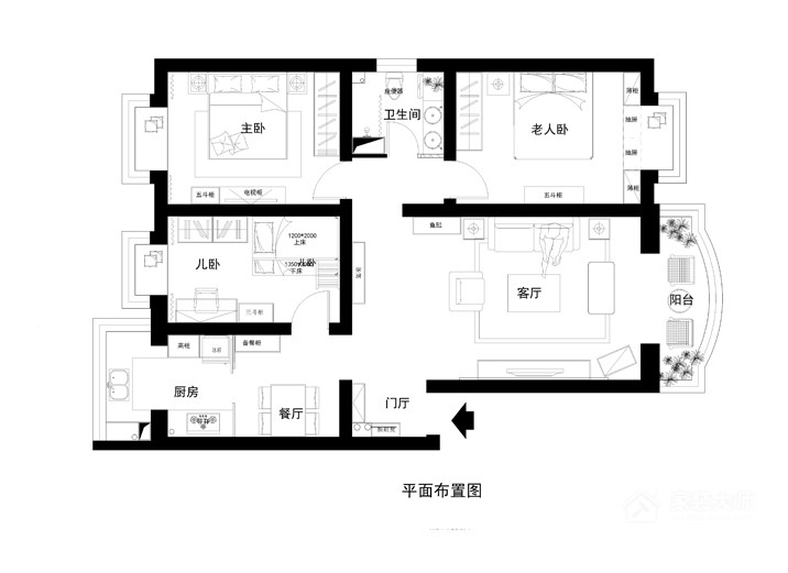 世纪花苑最强简约中式风格三居室设计