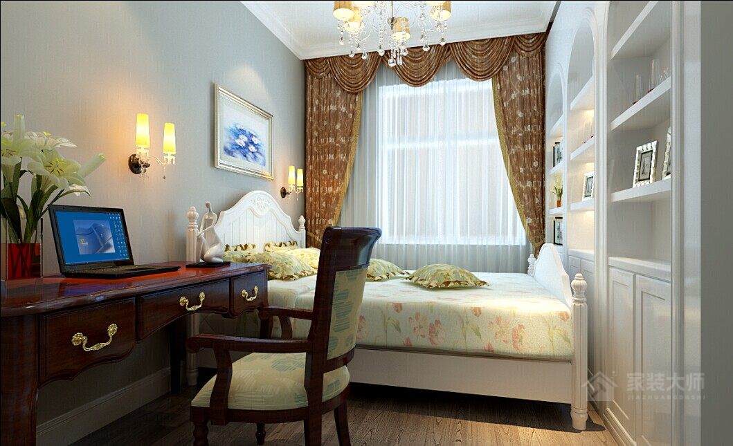 北京长河湾小区140平3居室简欧风格装修
