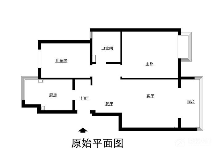 汇君城两室现代简约设计