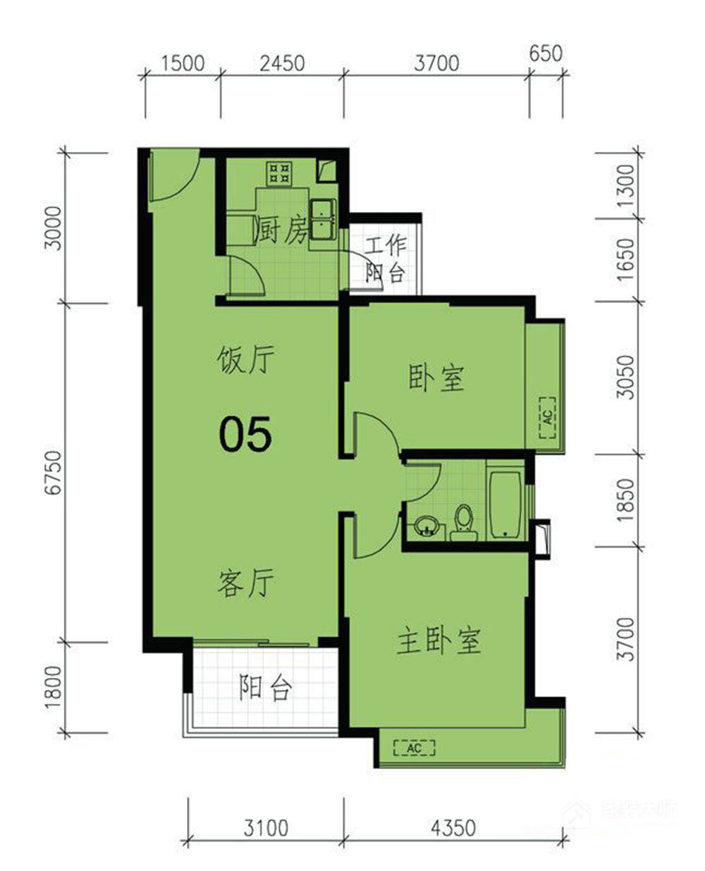 南城都汇御天下4期40栋2号房户型