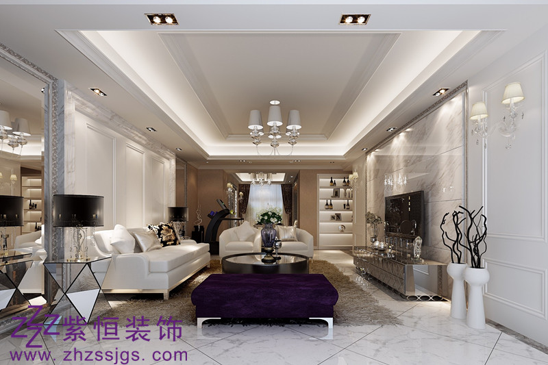 万豪·香江国际3#普通住宅4室2厅2卫北欧装修案例效果图