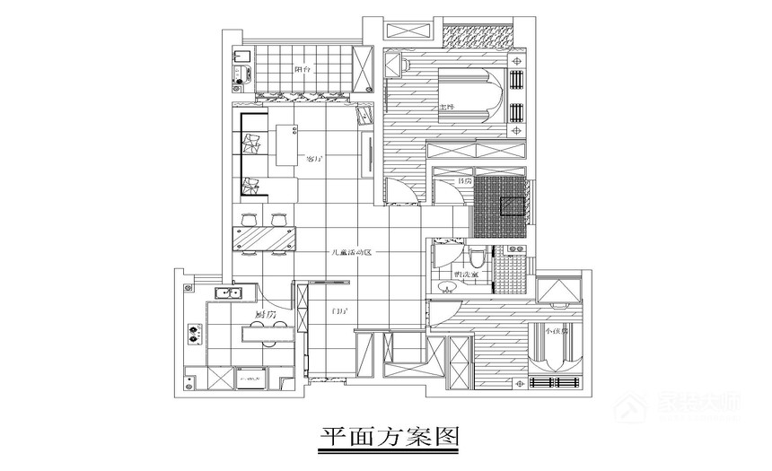 华强城市广场89平装修全包现代简约风格